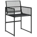 Set mobilier de grădină, 5 piese, negru, poliratan - WALTI WALTI