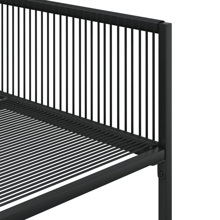 Set mobilier de grădină, 5 piese, negru, poliratan - WALTI WALTI