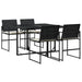 Set mobilier de grădină cu perne, 5 piese, negru, poliratan - WALTI WALTI