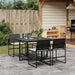 Set mobilier de grădină cu perne, 5 piese, negru, poliratan - WALTI WALTI