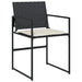 Set mobilier de grădină cu perne, 9 piese, negru, poliratan - WALTI WALTI