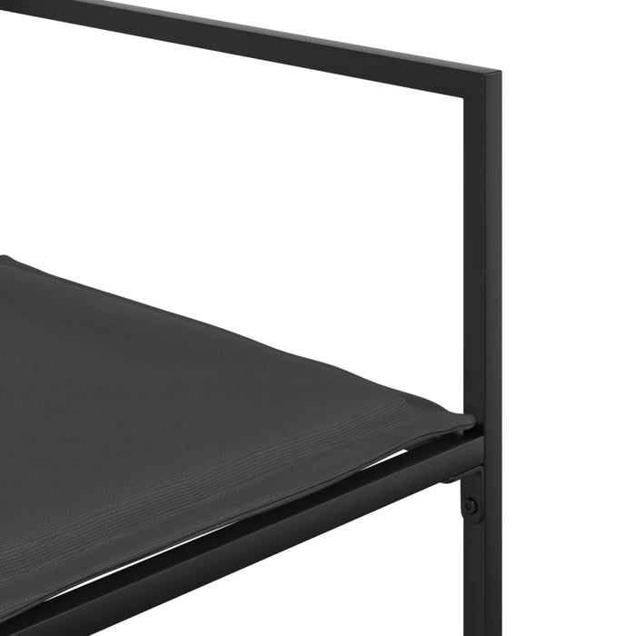 Set mobilier de grădină, 5 piese, cu perne, negru, textilenă - WALTI WALTI