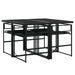 Set mobilier de grădină, 5 piese, cu perne, negru, textilenă - WALTI WALTI