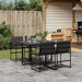 Set mobilier de grădină, 5 piese, cu perne, negru, textilenă - WALTI WALTI