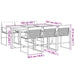 Set mobilier de grădină, 7 piese, cu perne, negru, textilenă - WALTI WALTI