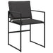 Set mobilier de grădină, 9 piese, cu perne, negru, textilenă - WALTI WALTI