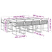 Set mobilier de grădină, 9 piese, cu perne, negru, textilenă - WALTI WALTI