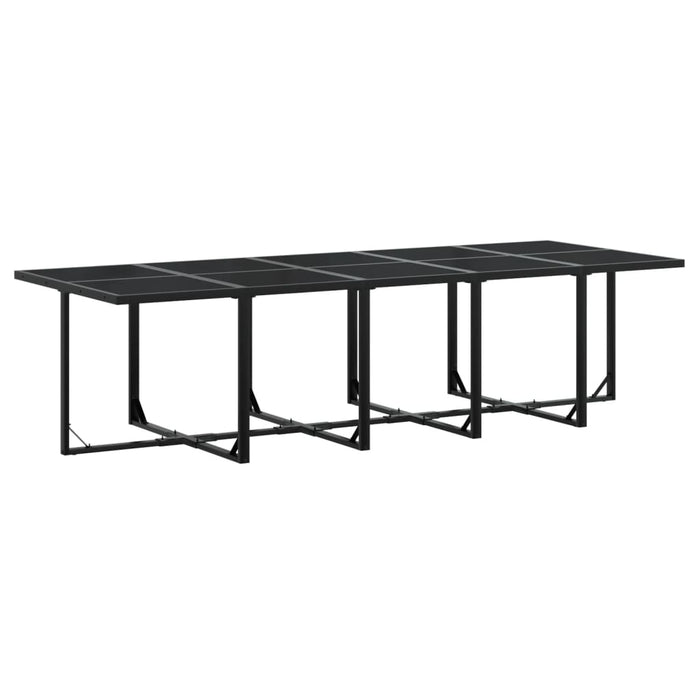 Set mobilier de grădină, 11 piese, cu perne, negru, textilenă - WALTI WALTI