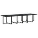 Set mobilier de grădină, 13 piese, cu perne, negru, textilenă - WALTI WALTI