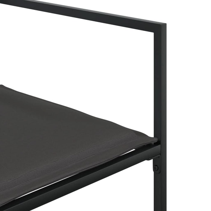 Set mobilier de grădină, 9 piese, cu perne, negru, textilenă - WALTI WALTI