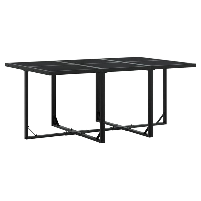 Set mobilier de grădină, 11 piese, cu perne, negru, textilenă - WALTI WALTI