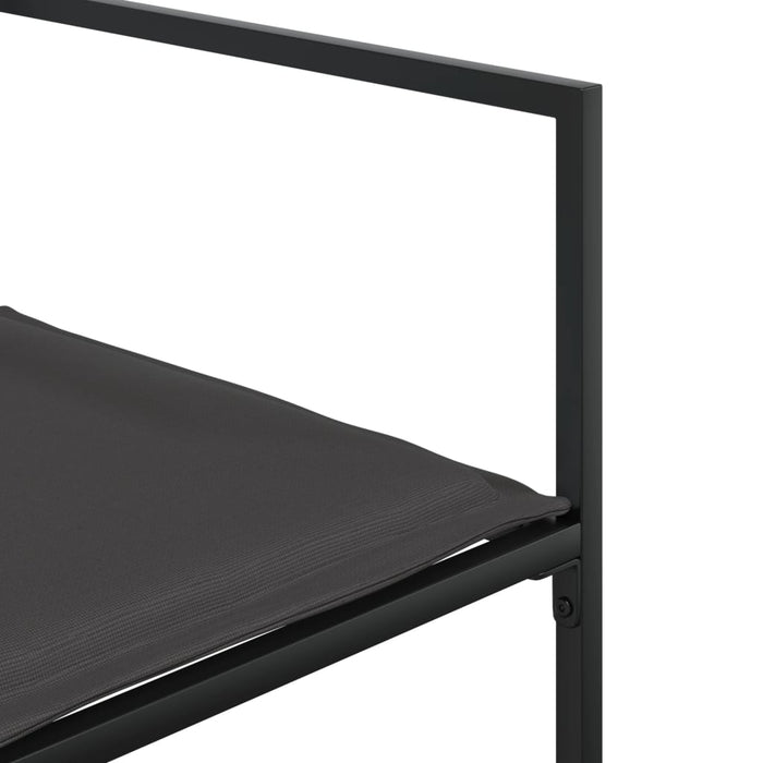 Set mobilier de grădină, 11 piese, cu perne, negru, textilenă - WALTI WALTI