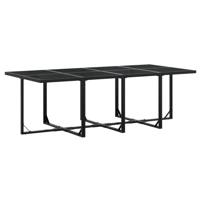 Set mobilier de grădină, 13 piese, cu perne, negru, textilenă - WALTI WALTI