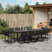 Set mobilier de grădină, 13 piese, cu perne, negru, textilenă - WALTI WALTI