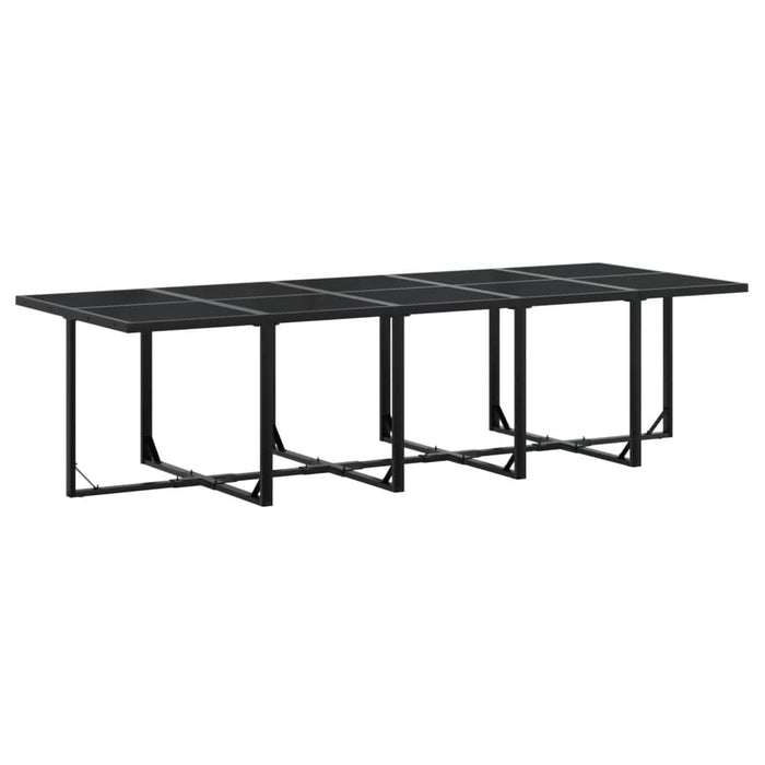 Set mobilier de grădină, 15 piese, cu perne, negru, textilenă - WALTI WALTI