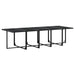 Set mobilier de grădină, 15 piese, cu perne, negru, textilenă - WALTI WALTI
