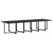 Set mobilier de grădină, 17 piese, cu perne, negru, textilenă - WALTI WALTI