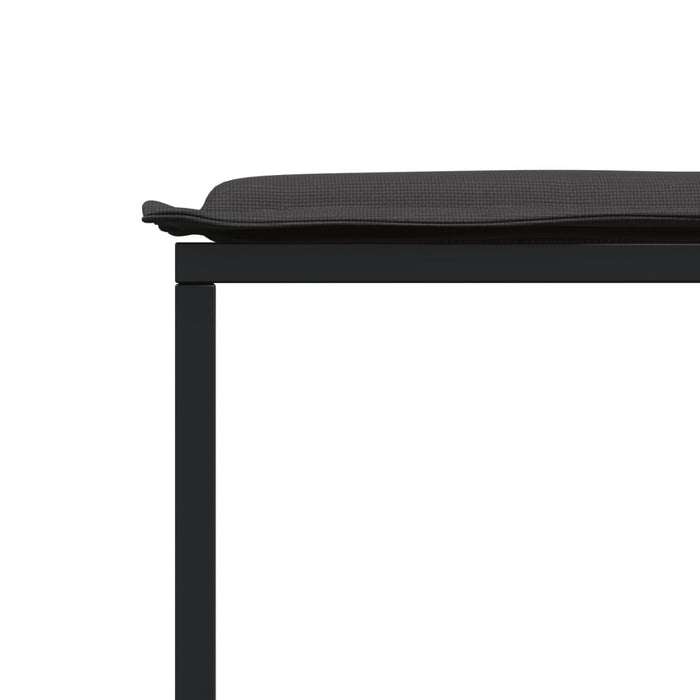 Set mobilier de grădină, 9 piese, cu perne, negru, textilenă - WALTI WALTI
