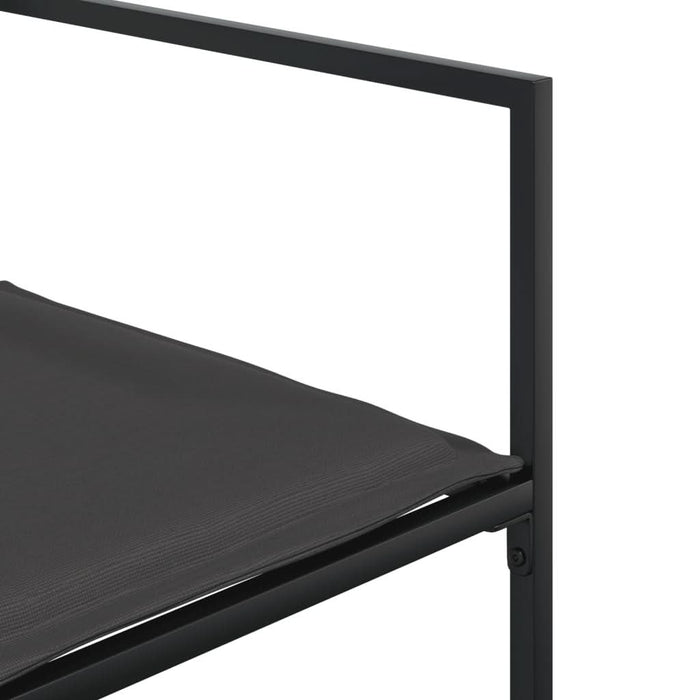 Set mobilier de grădină, 11 piese, cu perne, negru, textilenă - WALTI WALTI
