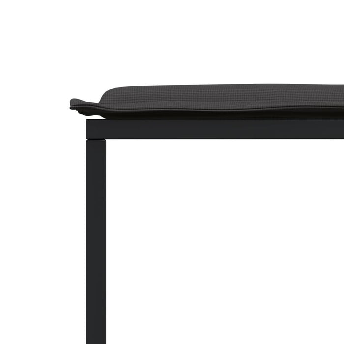 Set mobilier de grădină, 11 piese, cu perne, negru, textilenă - WALTI WALTI