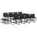 Set mobilier de grădină, 13 piese, cu perne, negru, textilenă - WALTI WALTI