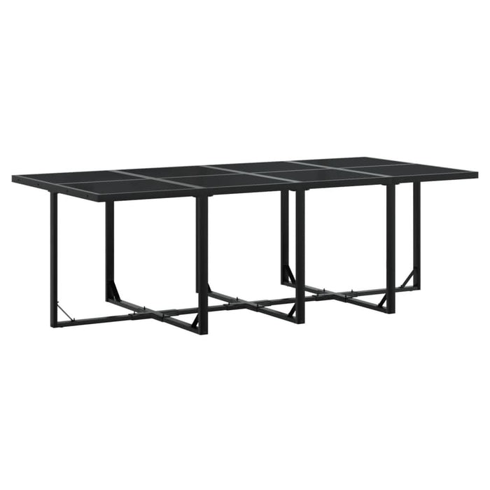 Set mobilier de grădină, 13 piese, cu perne, negru, textilenă - WALTI WALTI