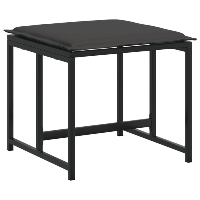 Set mobilier de grădină, 13 piese, cu perne, negru, textilenă - WALTI WALTI