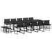 Set mobilier de grădină, 15 piese, cu perne, negru, textilenă - WALTI WALTI
