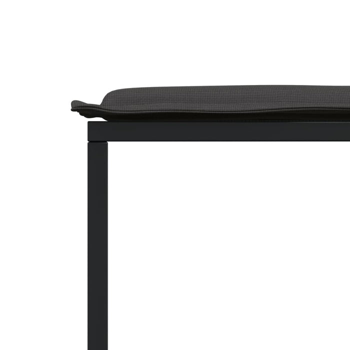 Set mobilier de grădină, 15 piese, cu perne, negru, textilenă - WALTI WALTI