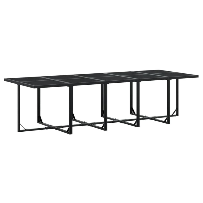 Set mobilier de grădină, 17 piese, cu perne, negru, textilenă - WALTI WALTI