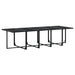 Set mobilier de grădină, 17 piese, cu perne, negru, textilenă - WALTI WALTI