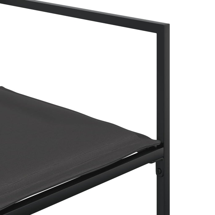Set mobilier de grădină, 17 piese, cu perne, negru, textilenă - WALTI WALTI