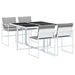 Set mobilier de grădină, 5 piese, cu perne, alb, textilenă - WALTI WALTI