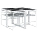 Set mobilier de grădină, 5 piese, cu perne, alb, textilenă - WALTI WALTI