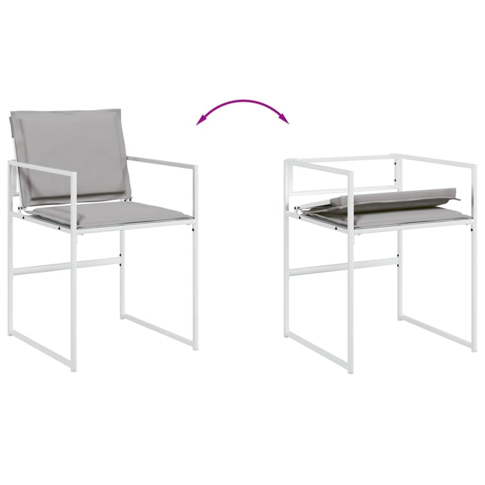 Set mobilier de grădină, 5 piese, cu perne, alb, textilenă - WALTI WALTI