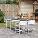 Set mobilier de grădină, 5 piese, cu perne, alb, textilenă - WALTI WALTI
