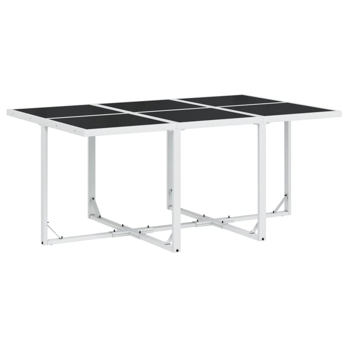 Set mobilier de grădină, 7 piese, cu perne, alb, textilenă - WALTI WALTI