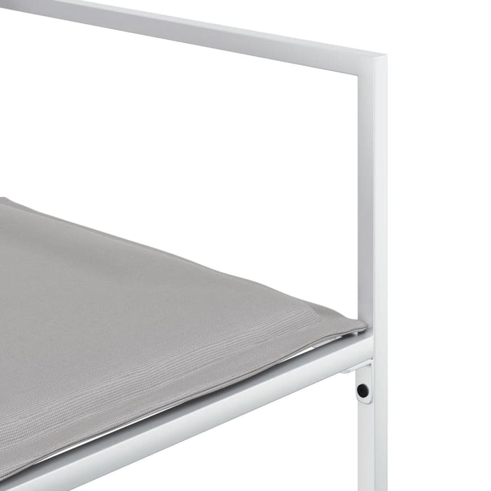 Set mobilier de grădină, 7 piese, cu perne, alb, textilenă - WALTI WALTI