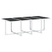 Set mobilier de grădină, 9 piese, cu perne, alb, textilenă - WALTI WALTI