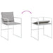 Set mobilier de grădină, 9 piese, cu perne, alb, textilenă - WALTI WALTI