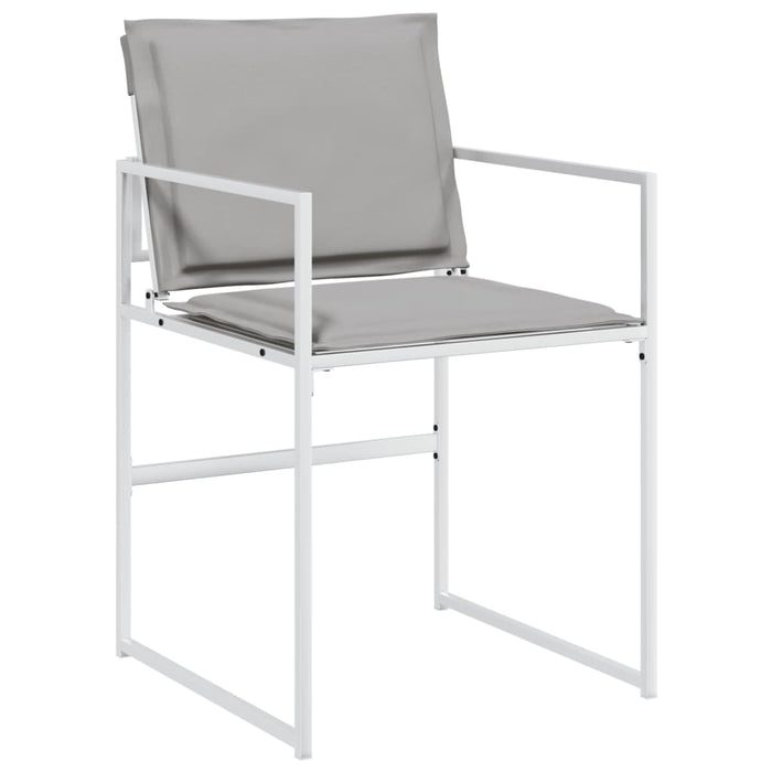 Set mobilier de grădină, 11 piese, cu perne, alb, textilenă - WALTI WALTI