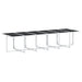 Set mobilier de grădină, 13 piese, cu perne, alb, textilenă - WALTI WALTI