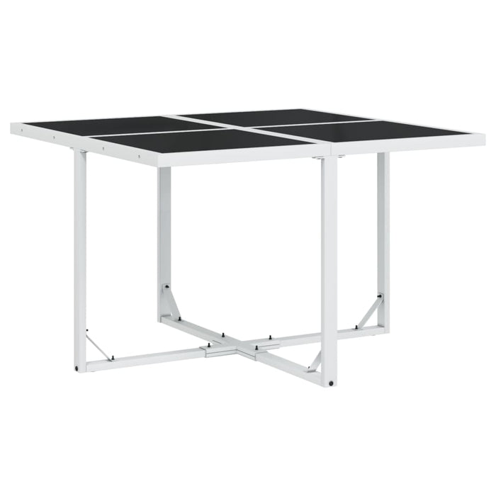 Set mobilier de grădină, 9 piese, cu perne, alb, textilenă - WALTI WALTI