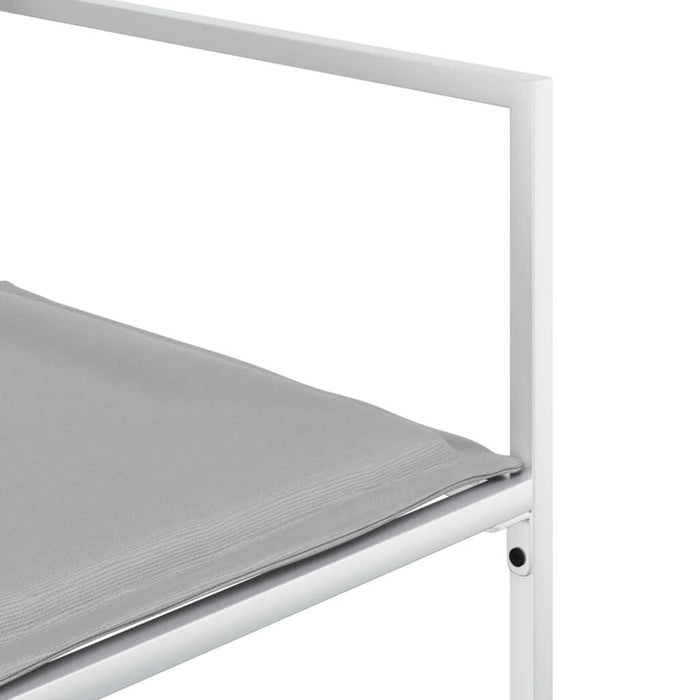 Set mobilier de grădină, 11 piese, cu perne, alb, textilenă - WALTI WALTI