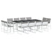 Set mobilier de grădină, 13 piese, cu perne, alb, textilenă - WALTI WALTI