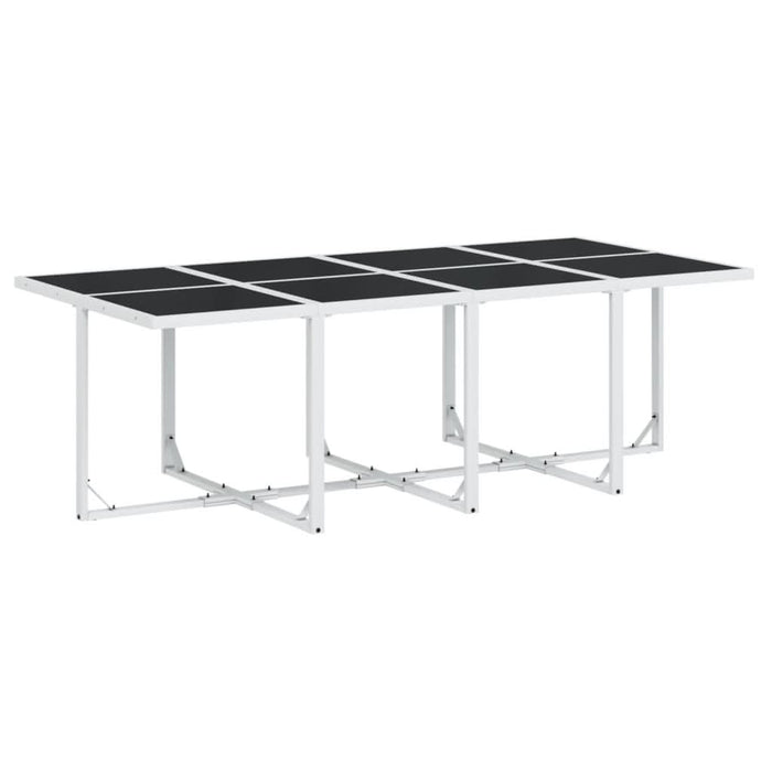 Set mobilier de grădină, 13 piese, cu perne, alb, textilenă - WALTI WALTI