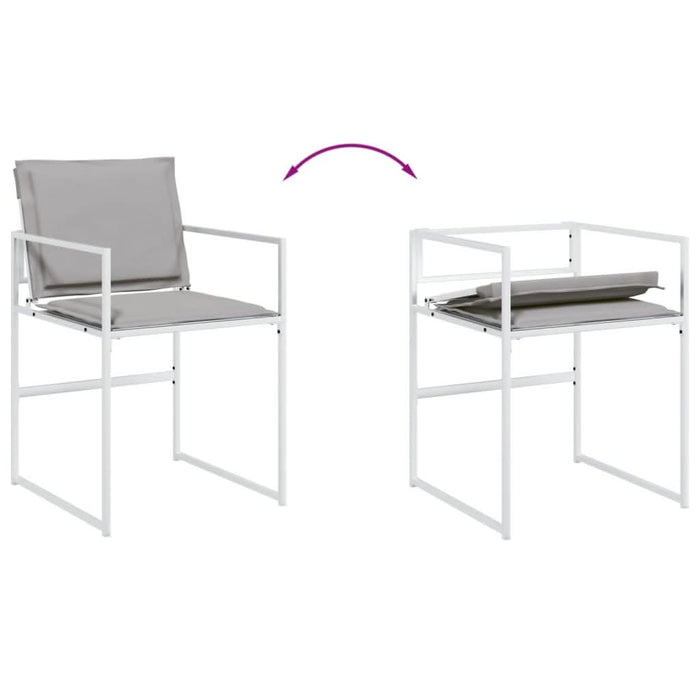 Set mobilier de grădină, 13 piese, cu perne, alb, textilenă - WALTI WALTI