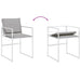 Set mobilier de grădină, 13 piese, cu perne, alb, textilenă - WALTI WALTI