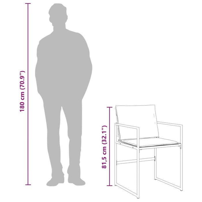 Set mobilier de grădină, 13 piese, cu perne, alb, textilenă - WALTI WALTI