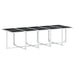 Set mobilier de grădină, 15 piese, cu perne, alb, textilenă - WALTI WALTI